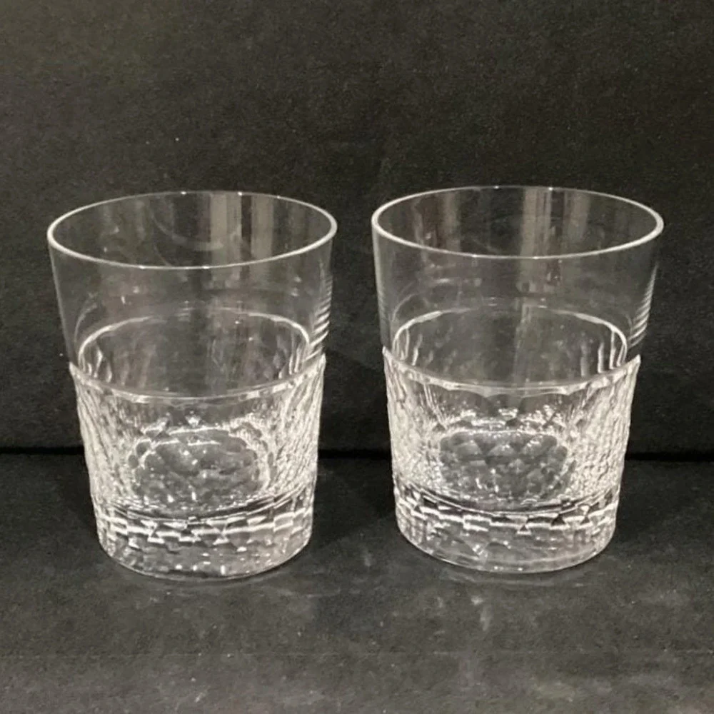 Old‎ Fashioned Glasses Hammered Whiskey Rocks Lowball Tumblers Set Of 2